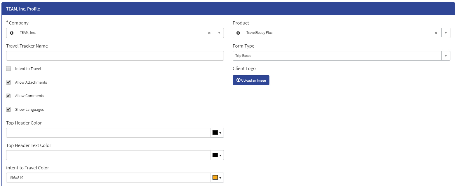 Client Details Page Sample