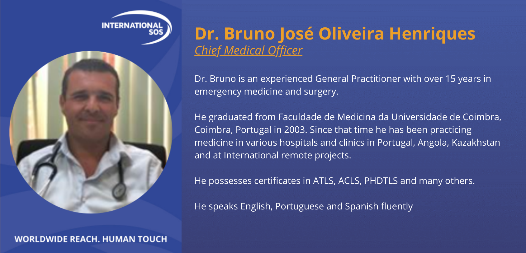 Dr Bruno - Chief Medical Officer